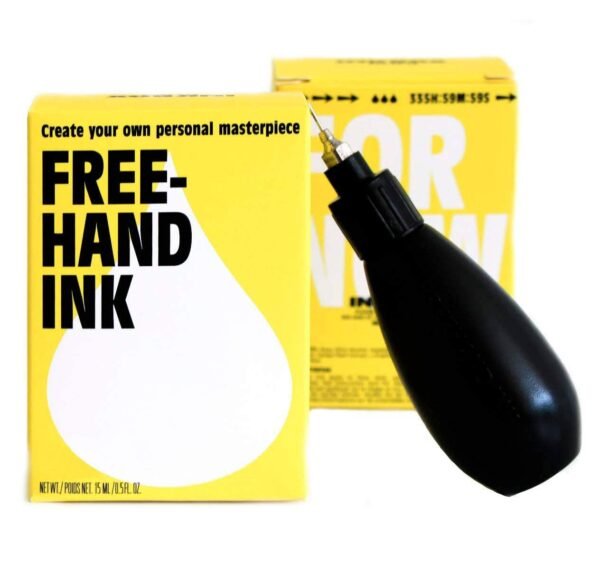 Inkbox Freehand Ink- Temporary Tattoo Drawing Kit | Stainless Steel Tip, Long Lasting, For All Skin Tones, Water-Resistant, Cruelty-Free & Vegan, 0.5 Fl Oz (Pack of 1) - Image 2