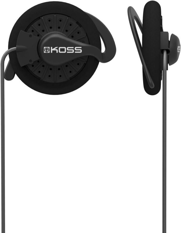 Koss KSC35 Ear Clip Headphones, Pivoting Ear Clip Design, Lightweight, Wired 3.5mm Plug, Black - Image 2