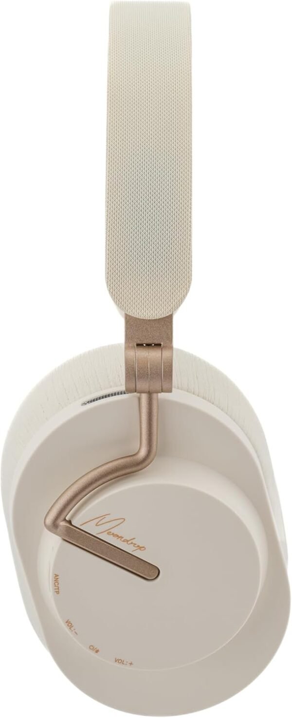 Moondrop Edge Full-Scene Immersive Series Hi-Fi Portable Wireless ANC Headphone Foldable Lightweight Headphone (Creamy White) - Image 2
