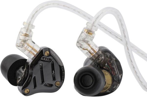 Linsoul KZ ZS10 PRO 2 In Ear Monitor IEM, 1DD+4BA Hybrid Wired Earbuds, with 4-Level Tuning Switch, 3-Way Crossover Gaming Earbuds, Silver-plated IEM Cable for Musician Audiophile (Black, Without Mic) - Image 2