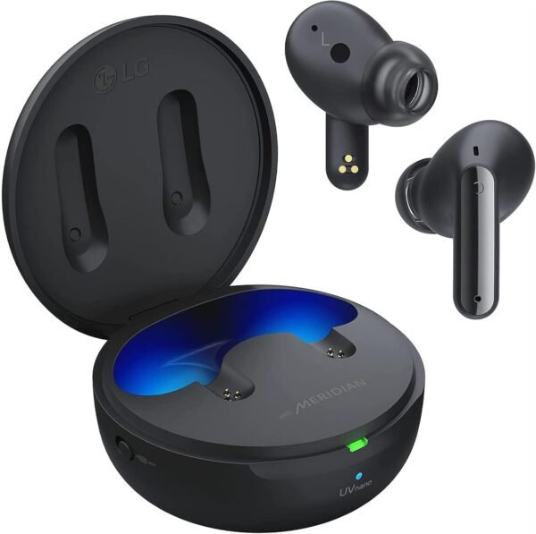 LG TONE Free True Wireless Bluetooth FP9 - Active Noise Cancelling Earbuds with UVnano Charging Case, Black - Image 2