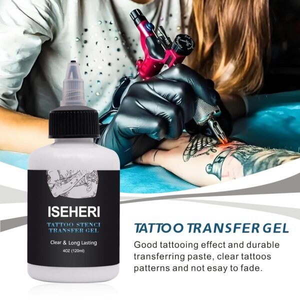 Tattoo Transfer Gel,4oz Tattoo Transfer Stencil Cream,Fast&Clear Long Lasting Tattoo Stencil Transfer Gel Solution for Tattoo Artist,Tattoo Supplies, White - Image 5