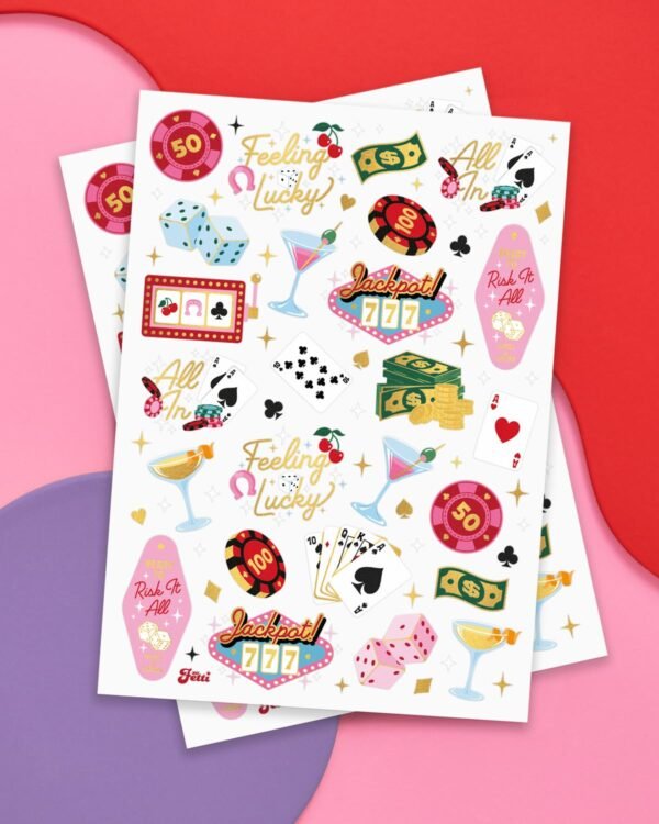 xo, Fetti Casino Temporary Tattoos - 50 Gold Foil | Bachelorette Decorations, Birthday Accessory, Las Vegas Bach Theme Favor, Game Night Bday Gift, Feeling Lucky Dice Decor, Girls Poker Party - Image 3